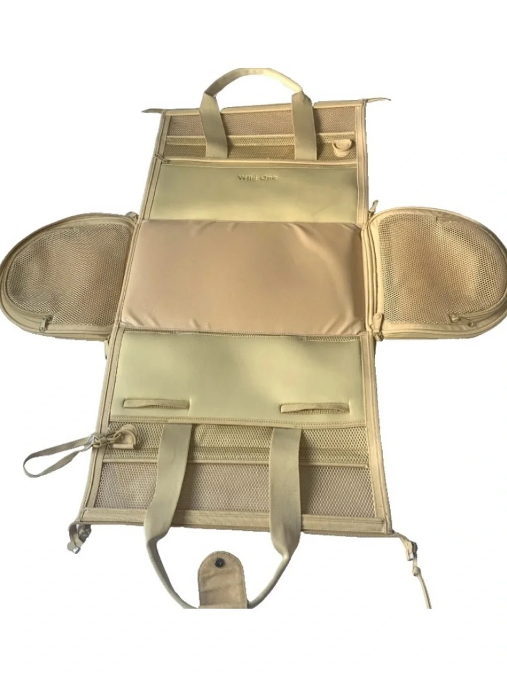 Wild One Beige Pet Carrier Soft Sided Dog Travel Bag Airline Compliant